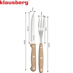 ZESTAW SZTUĆCÓW SZTUĆCE DO STEKÓW 8 szt. KLAUSBERG KB-7976