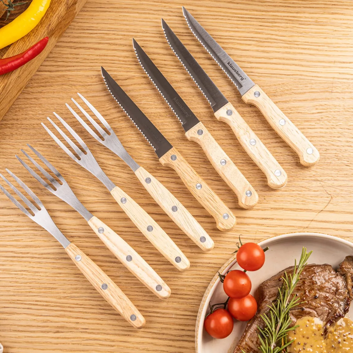 ZESTAW SZTUĆCÓW SZTUĆCE DO STEKÓW 8 szt. KLAUSBERG KB-7976