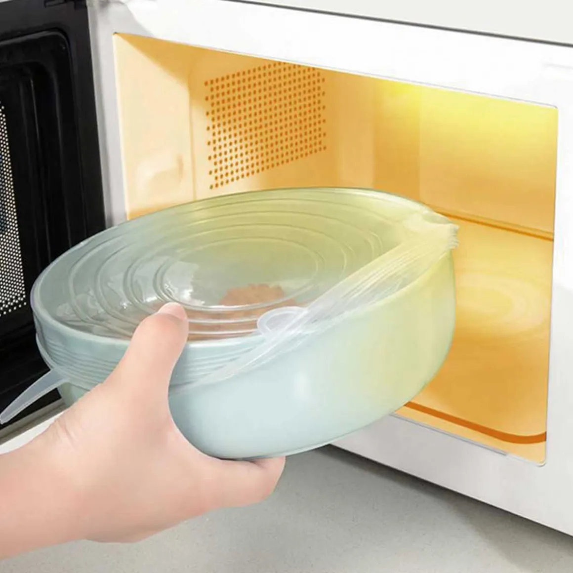 ZESTAW 6 szt. UNIWERSALNYCH POKRYWEK SILIKONOWYCH KINGHOFF KH-1902
